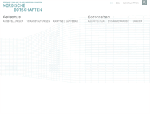 Tablet Screenshot of nordischebotschaften.org